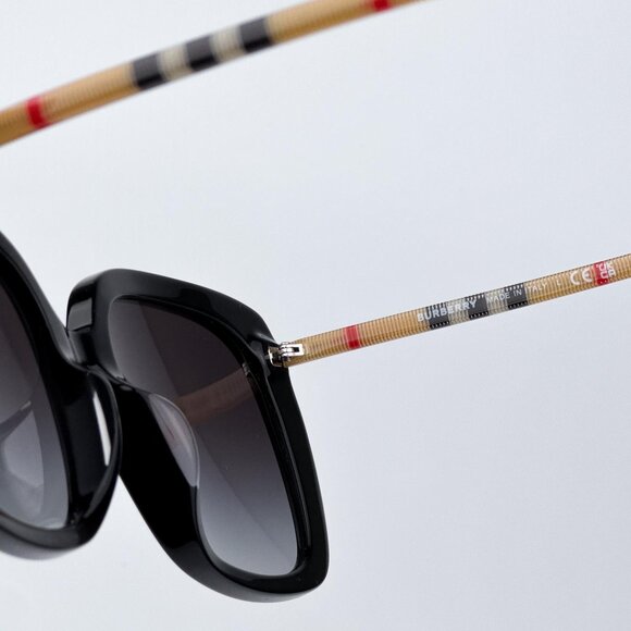 Burberry CAROLL BE4323F 38538G Women BRAND NEW Sunglasses Black Grey Gradient - Picture 7 of 12